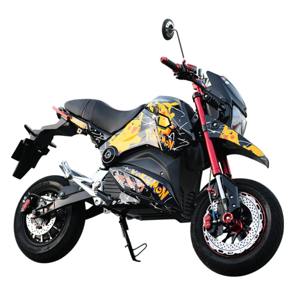 

2000W 1500W 12INCH disc brake hydraulic shock Iron body little monster high speed racing electric motorcycle scooter bike