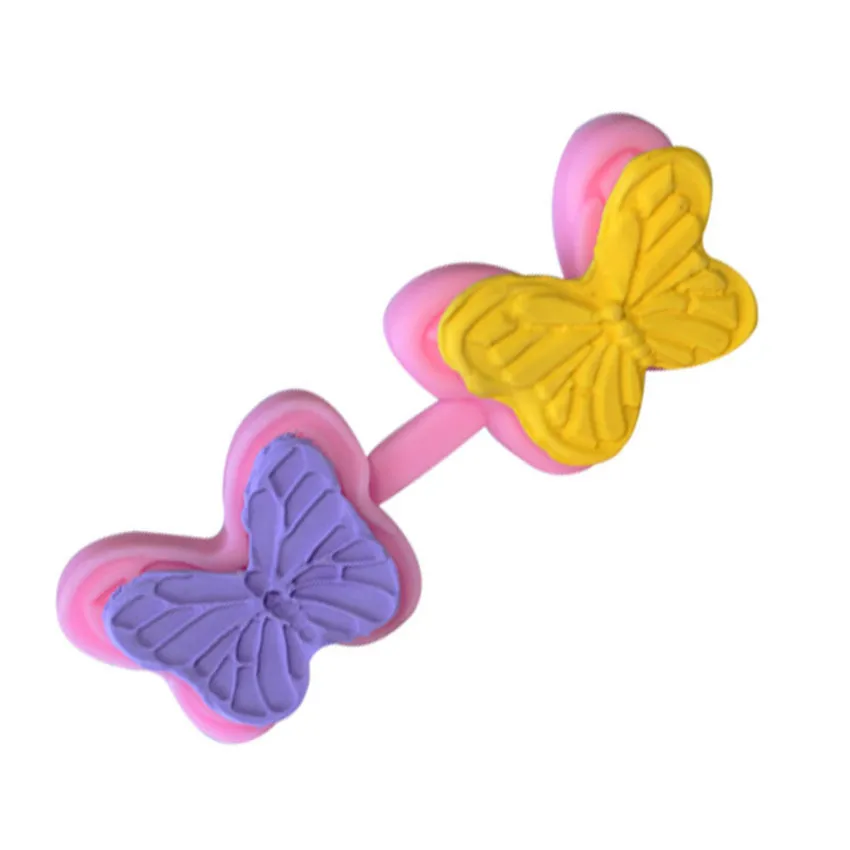 

Flower Butterfly Fondant Molds Cake Decoration Stencil Confectionery Sugar Paste 3D Cherry Cake Mold Silicone Molds Cake Tools, As photo