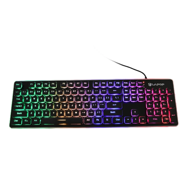 

Lapop WK40II Wired Gaming Keyboard Ergonomics Stylish Glowing Chocolate Keyboard