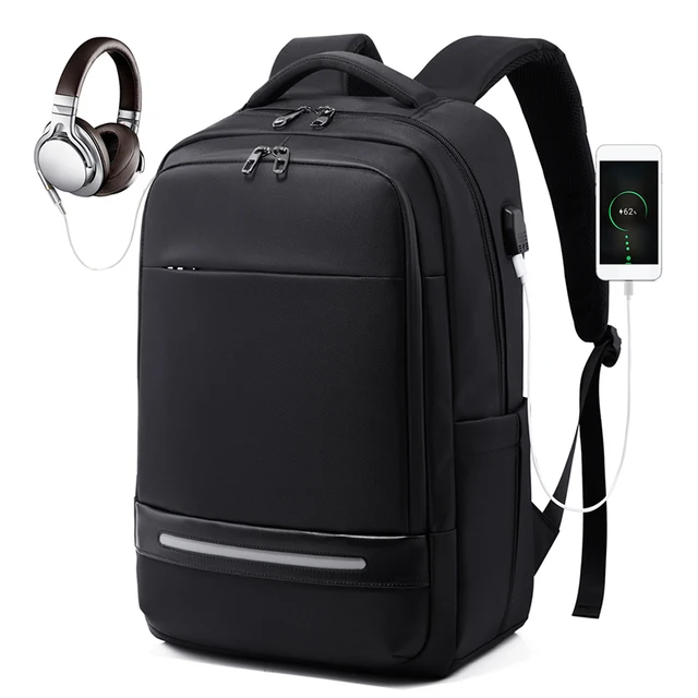 

Men Laptop Backpack Waterproof Business USB Charging Travel Mochila Mens Back Packs Book Bag School Bag Backpack, Black,blue,grey