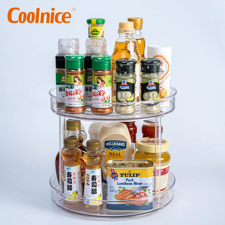

Kitchenware Non-Slip Lazy Susan Spice Rack Kitchen Rotating Storage Organizer Spice Rack Organizer, Colorful