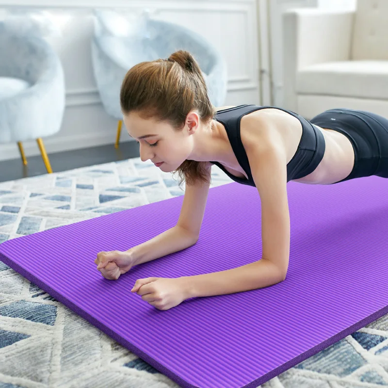 

Amazon Hot Sale Yoga Pilates Stretching Floor Fitness Workouts Foam Exercise 1cm Yoga Mat Thick, Customized color