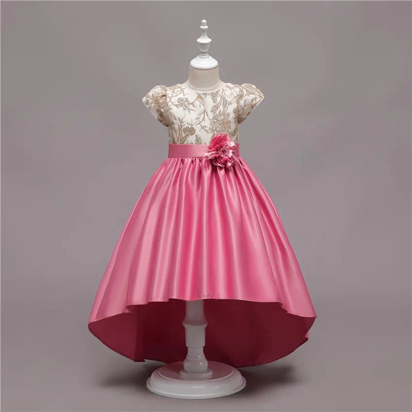 

Kids Party Clothes Wholesale Flower Boutique Clothing Girl Princess Dresses, Pink/red/blue