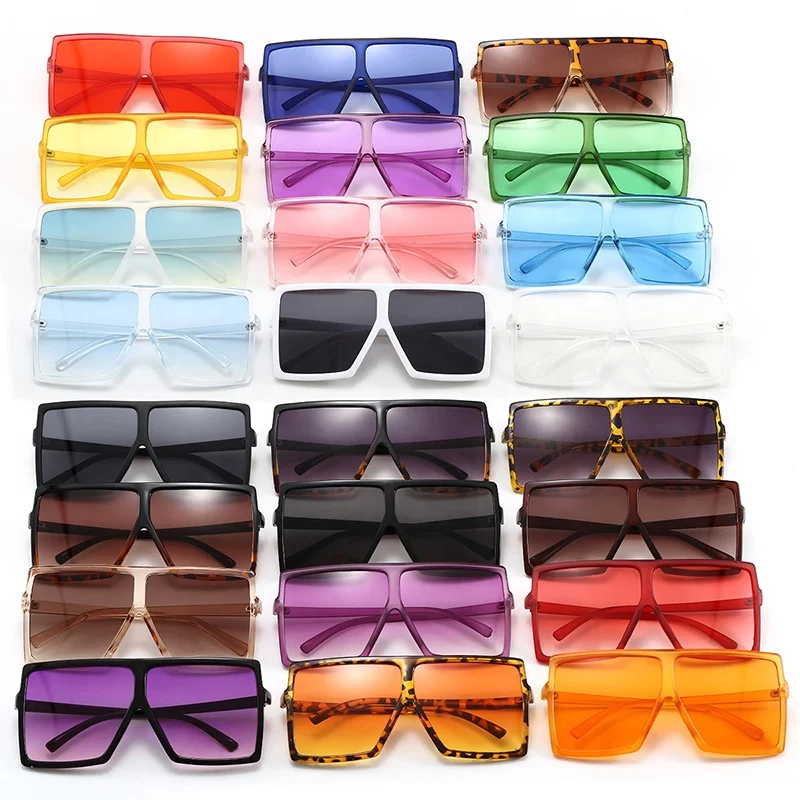 

2022 Custom Logo Hot Sun Glasses 2021 Fashion Luxury Big Frame Square Trendy Shades Diamond Designer Oversized Sunglasses Women, Picture shows