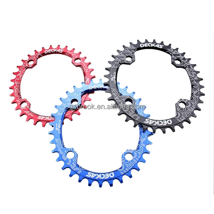 

DECKAS Mountain Bikes chainwheel 32/34/36/38T 104MM Oval bike chainwheel, Black red blue green purple gold silver