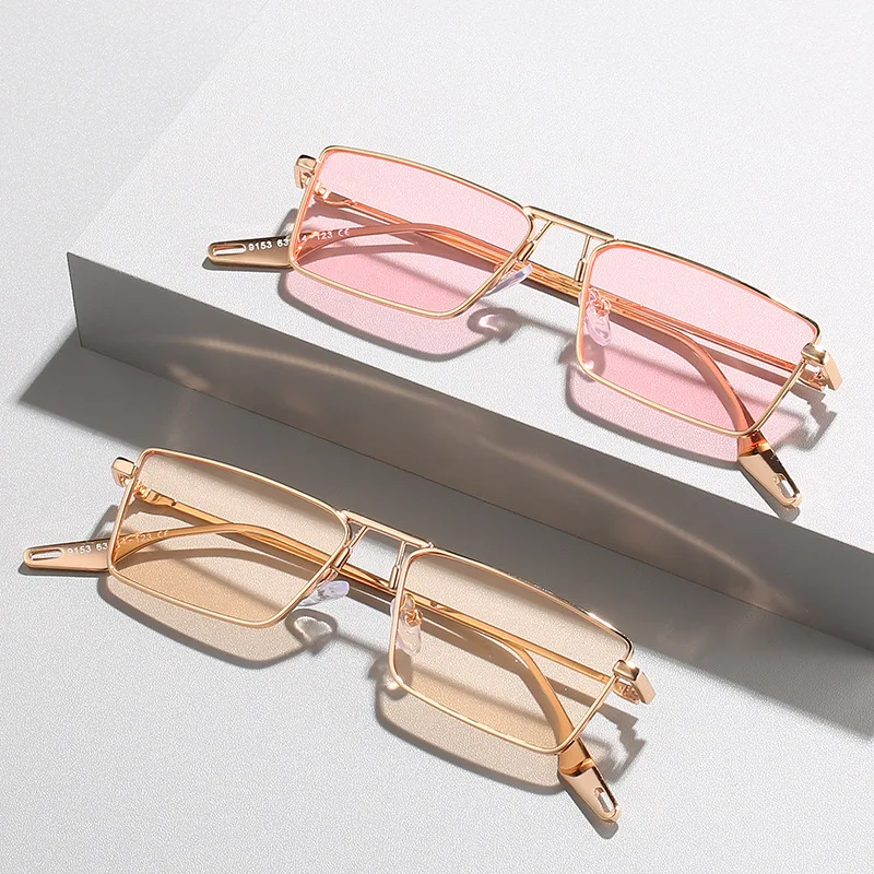

2021 Hot Sale Vintage Style 9 Colors Rimless Shades Square Mens Sunglasses