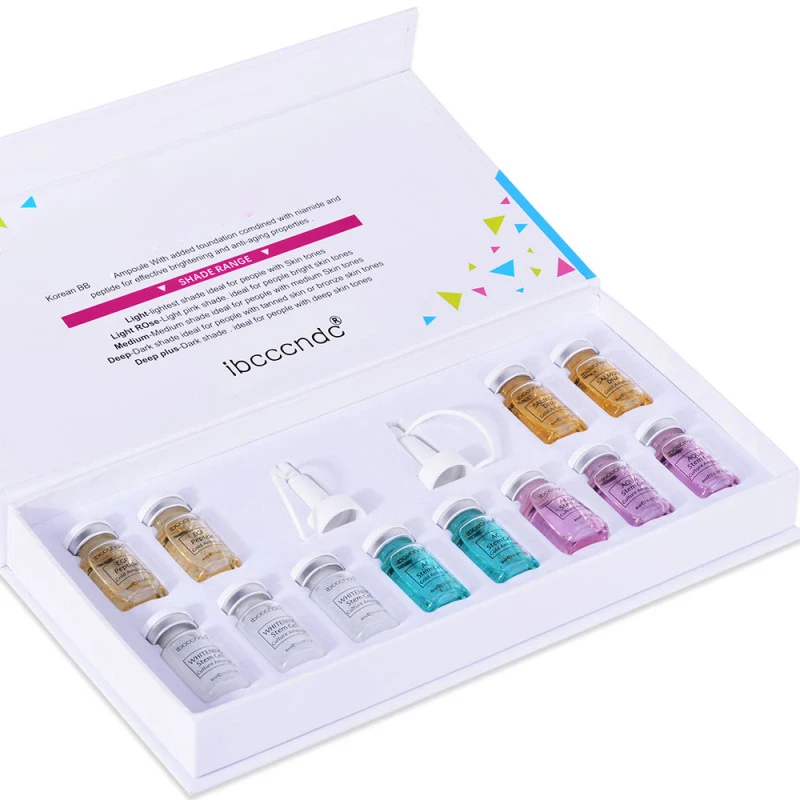 

Private Label Face Skin Care BB Meso Whitening Ampoules Serum Brightening Treatment Glowing White Foundation Glow
