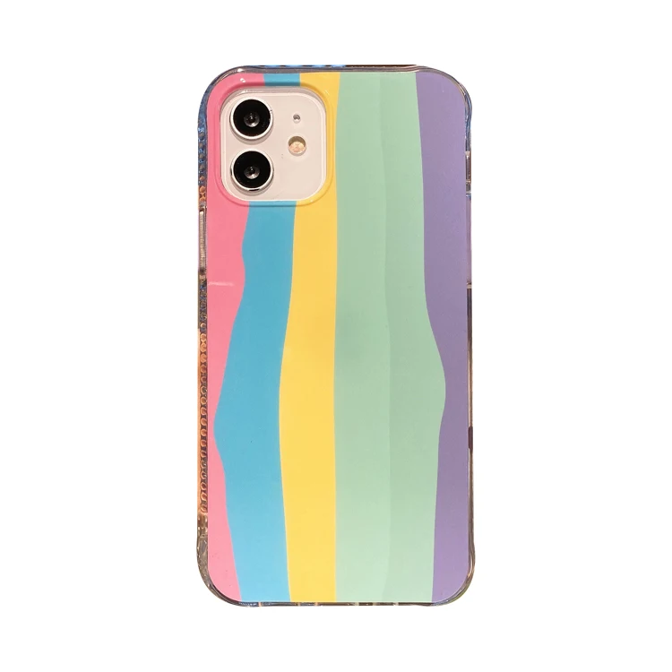 

Direct Factory Sale Colors Rainbow IMD Custom Print Non-Slip TPU Cell Mobile Phone Back Cover Case For Iphone 7 8