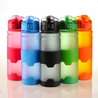 

School Kids Drinking Custom Logo Water Bottle With Straw