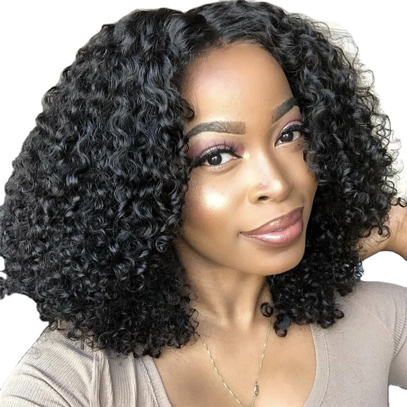 

Yiwu Suppliers Amazon Hot Selling Eco Friendly Curly Wig Half Wave Hd Synthetic Wig Afro Wigs For Black Women, As picture