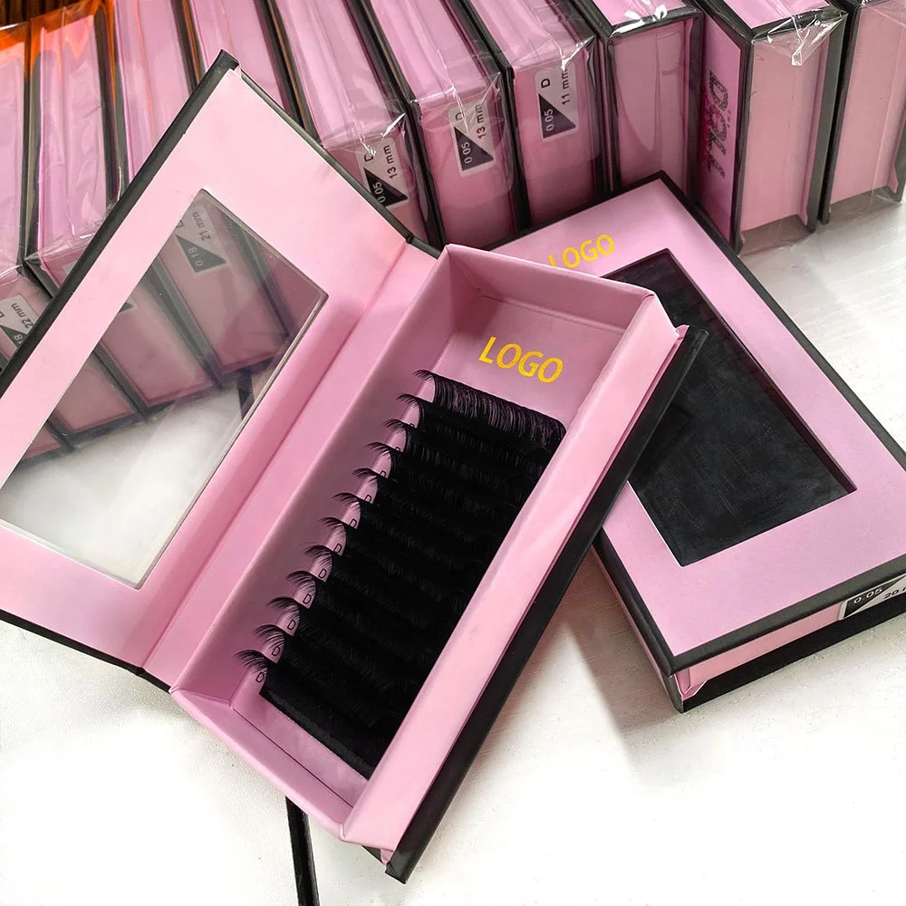 

Soft Automatic Simple Fan-shaped Eyelashes private label 25mm faux mink eyelash extensions individual eyelash, Black