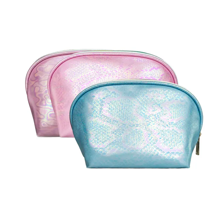 

M size half round New colorful TPU material makeup bag travel pvc pouch waterproof ink durable cosmetic pouch wholesale, Pink/blue/gold/yellow