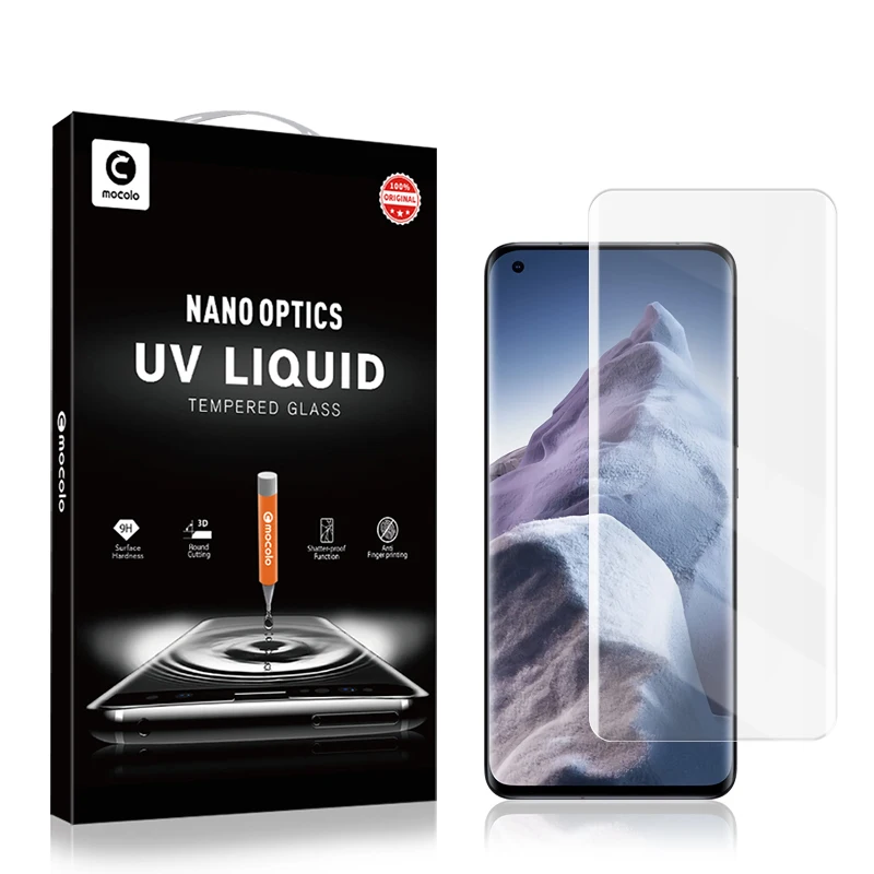 

Mocolo 3D Curved Edge Full Screen UV Liquid Screen Protector For Xiaomi 11 Ultra Tempered Glass Screen Protector