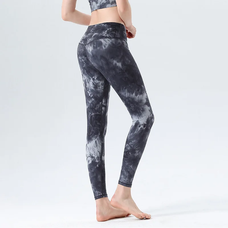 

New arrival high waisted non see through squat proof tie dye seamless women yoga pants butt lift gym yoga leggings