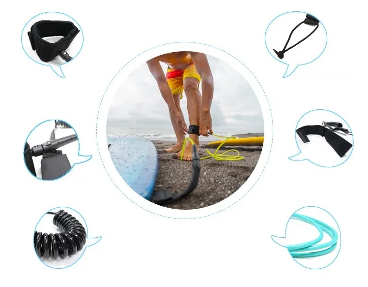 Premium Tpu Surfing Surfboard Leash Super Strong Surfboard Foot Cord