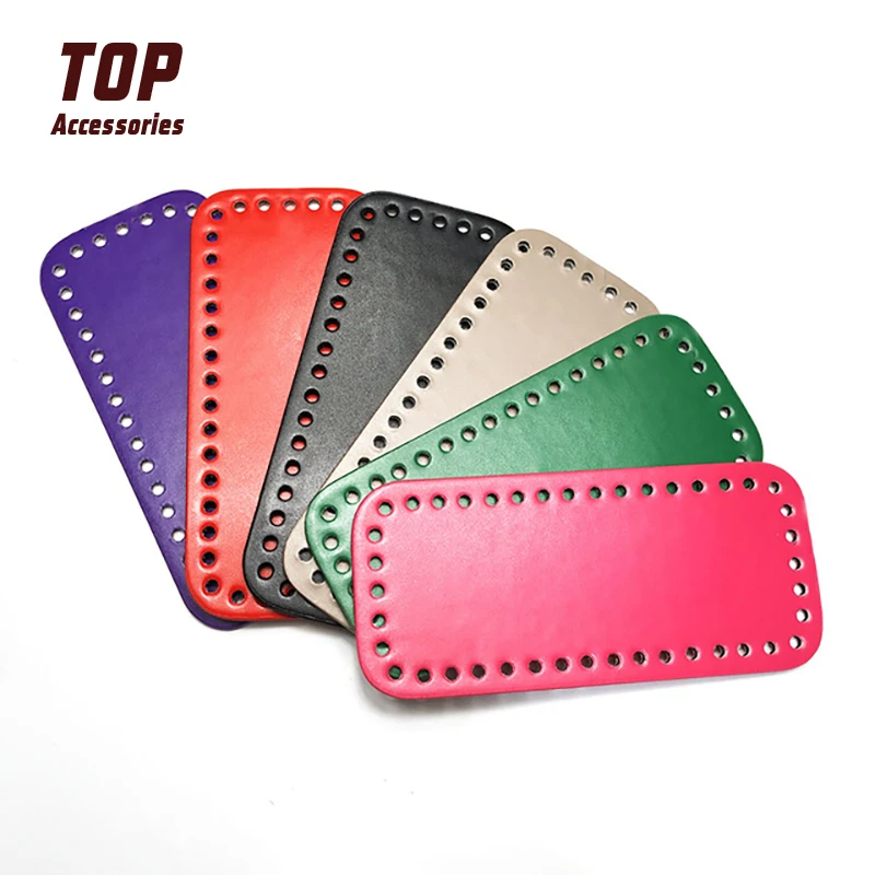 

High Quality DIY Bag Accessories Square Pu Leather Bag Bottoms