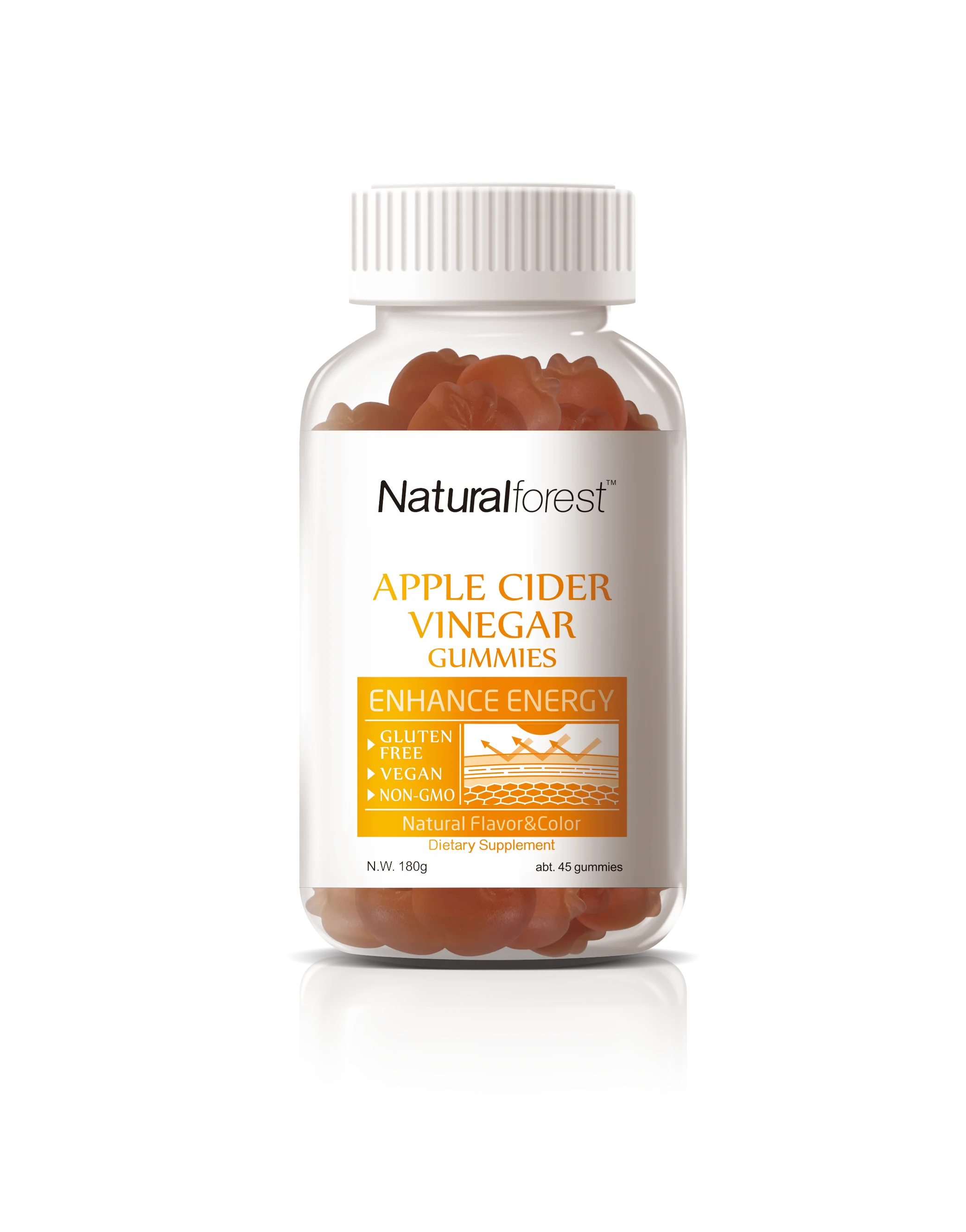 Dietary Supplement Adults Vitamin Gummy Private Label Pectin Apple