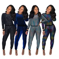 

MT19-266 hot drill wrapped chest hollow out long sleeve bandage bodycon summer jumpsuits ladies clothes women 2019 fashion