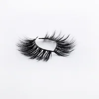 

Luxury reusable natural long daily lashes long natural wispy 3D faux mink eyelashes