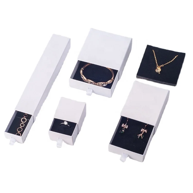 

Women Girl Wholesale Custom Portable Jewelry Case Jewelry Box Ring Earring Necklace Travel Fashion Paper Drawer Box Logo, Customized