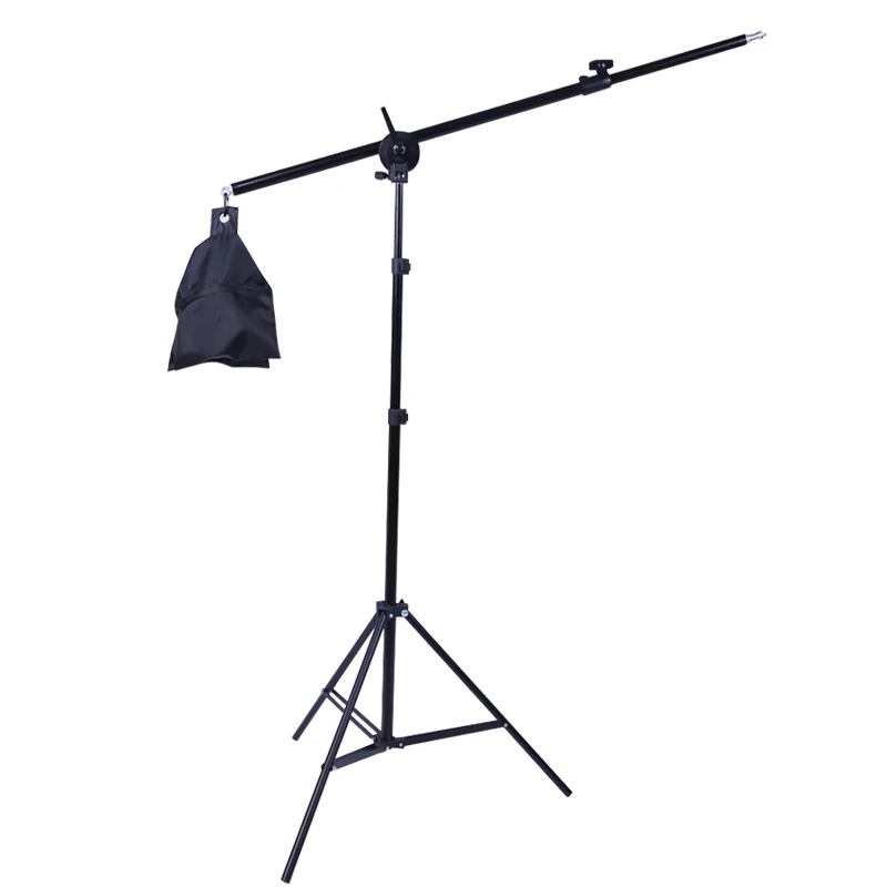 

Photo Studio 2M 2-in-1 Light Stand with 1.4M Boom Arm And Empty Sandbag For Supporting Softbox Lighting Photography Tripod