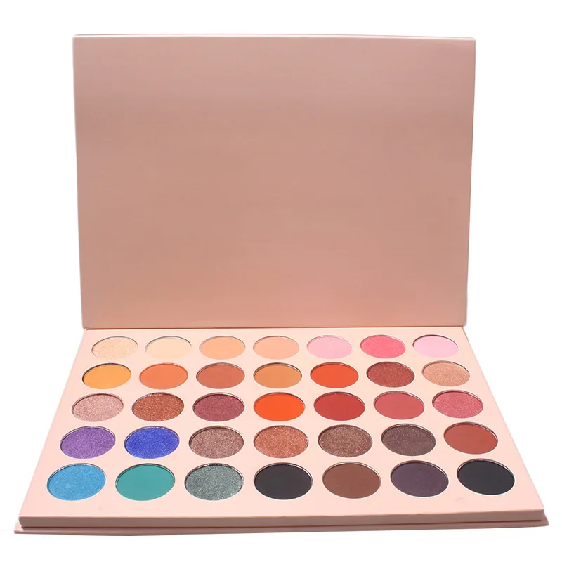 

free sample wholesale private label cardboard makeup 35 color eyeshadow palette