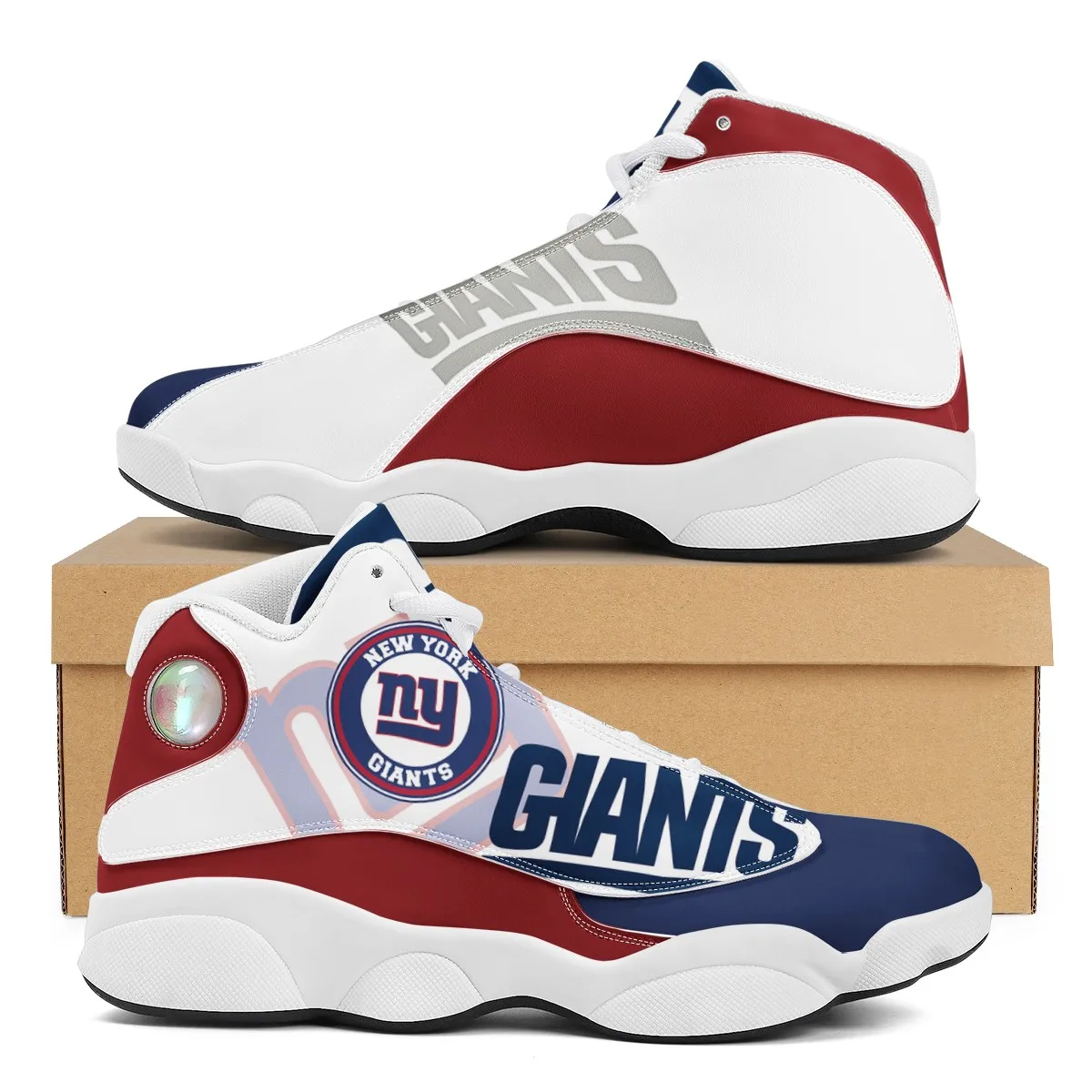 

Wholesale NFL Giants Custom Name Print Logo Design Sport Fashion Sport Sneakers Unisex Breathable Football Team Casual Shoes