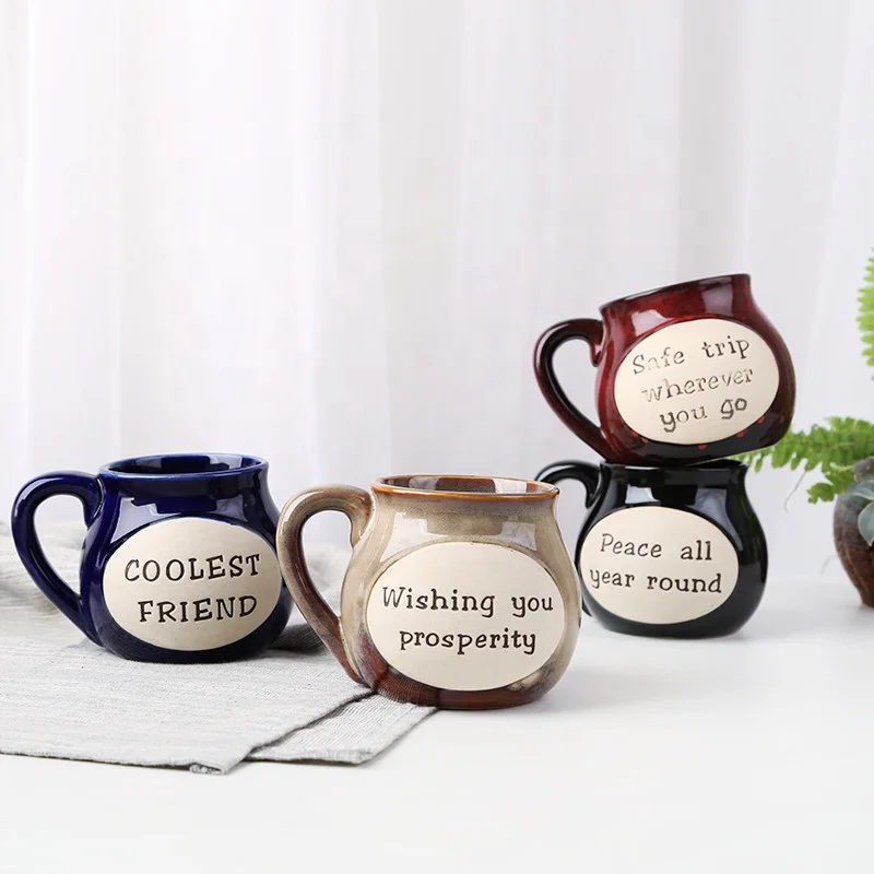 

Ceramic Christmas Mug 350ml Creative Best Wishes Christmas Gift Coffee Cup Breakfast Milk Cup Festival Gift Cup Mug, As picture