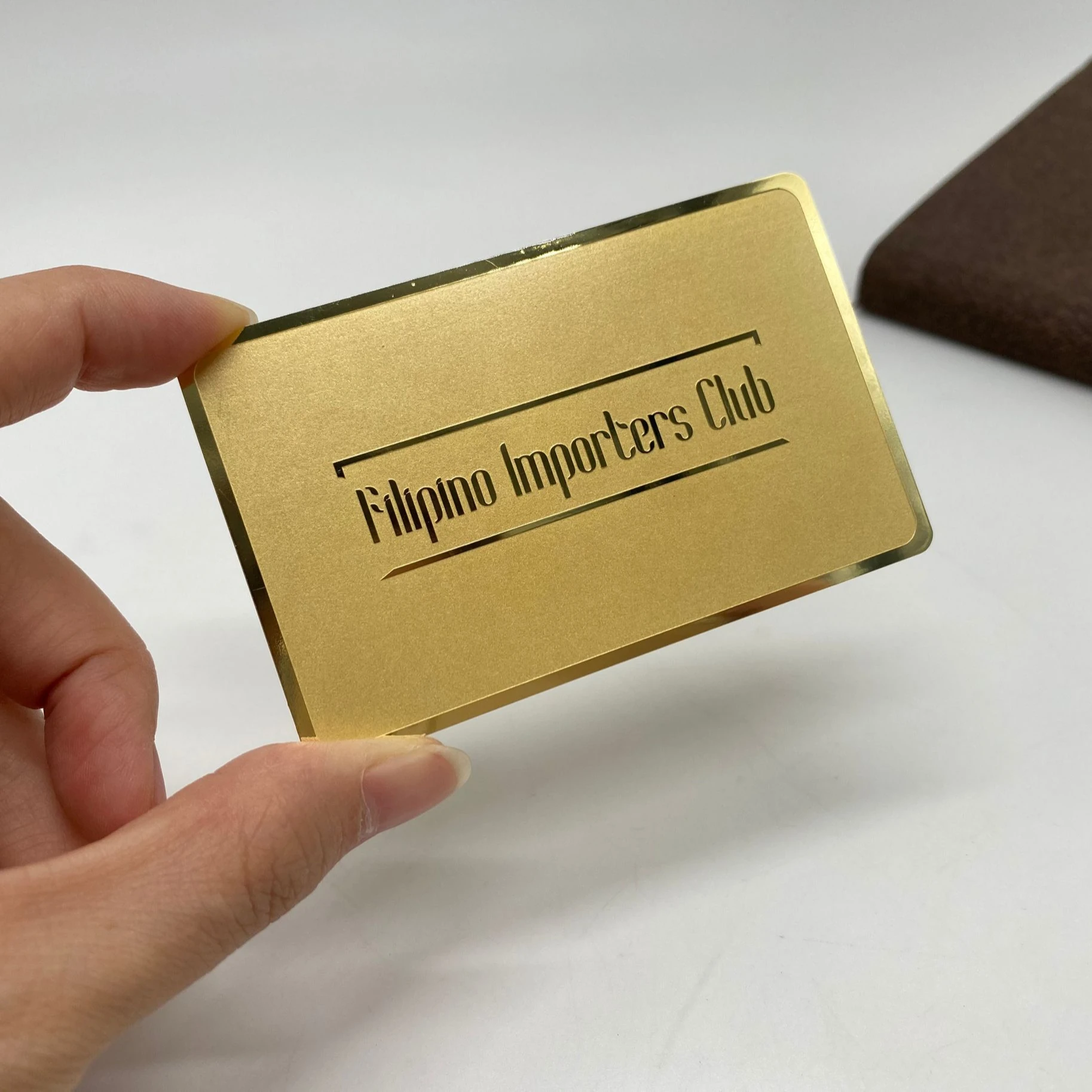 

DU gold mirror metal stainless steel cards, Cmyk color or pantone color