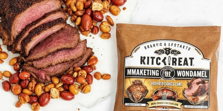 Searing seasoned chuck roast in pan