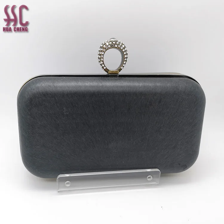 

RTS 18*10cm brass metal frame clutch wallet box purse frame with diamond ring