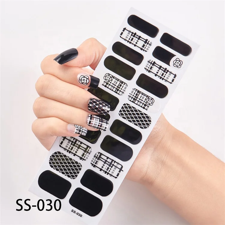 

New Hot Sale Non-toxic Popular Special Pattern 3D Nail Art Wraps Nail Stickers