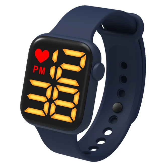 

Unisex Square Large Face LED Digital Watch Electronic for Men Watch for Women Student Silicone Watches, Optional