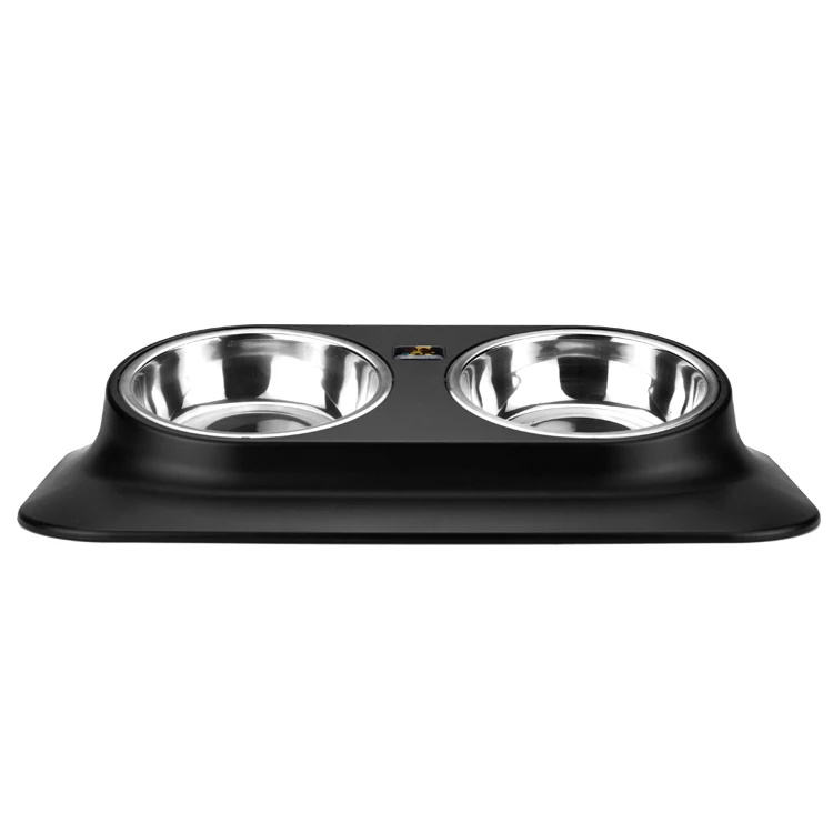 

Wholesale Feeding Collapsible Elevated Stainless Steel Water Pet Dog Cat Double Bowl Feeder, Black/gray