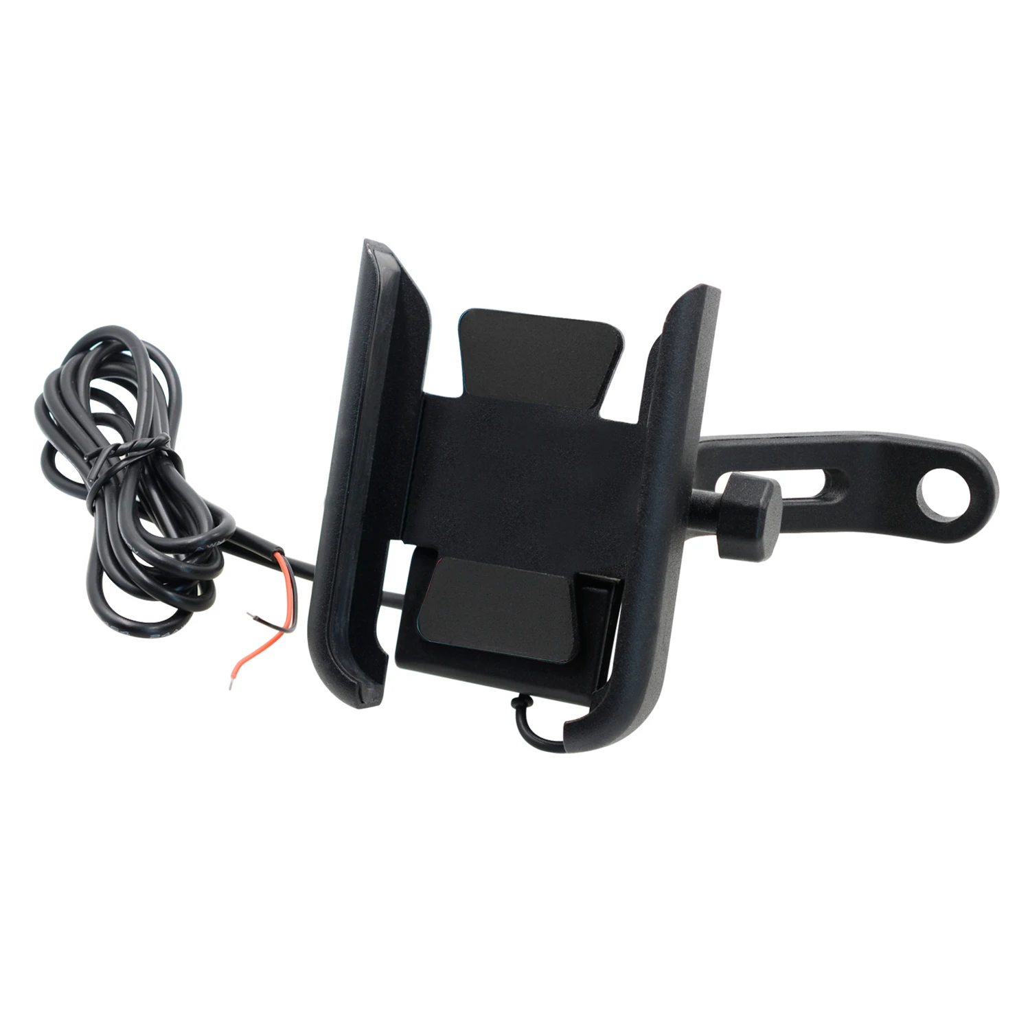 

Wireless Durable Aluminum Alloy Metal 360 Mount Motorcycle Handlebar Phone Holder, Black