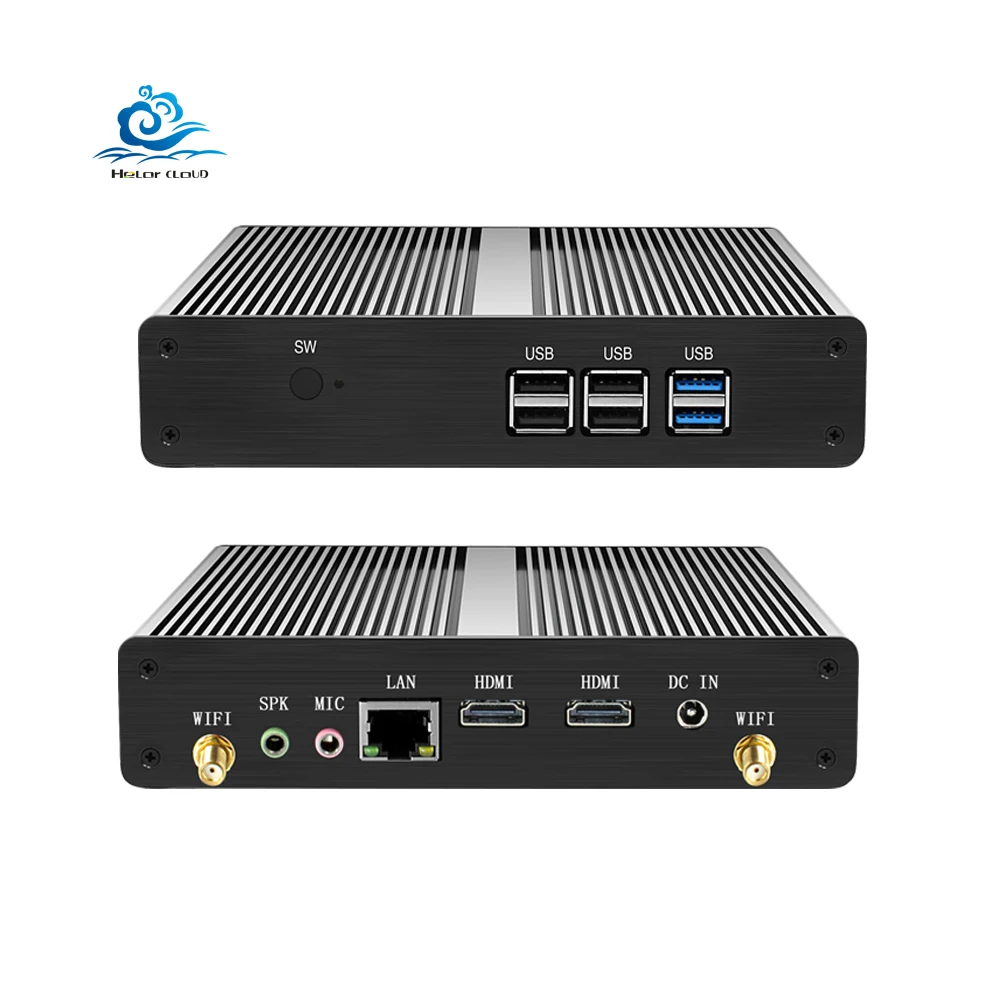 

Fanless 2 Hd Micro Computer Dual Display Nuc In tel Cele ron N2807 6Usb Lan Ddr3L Win10 Desktop Mini Pc