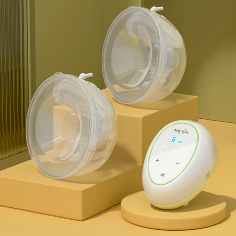 

Anly Kiss exclusive design multifunctional silicone OEM hands free wearable electric breast pump double suction, Customized