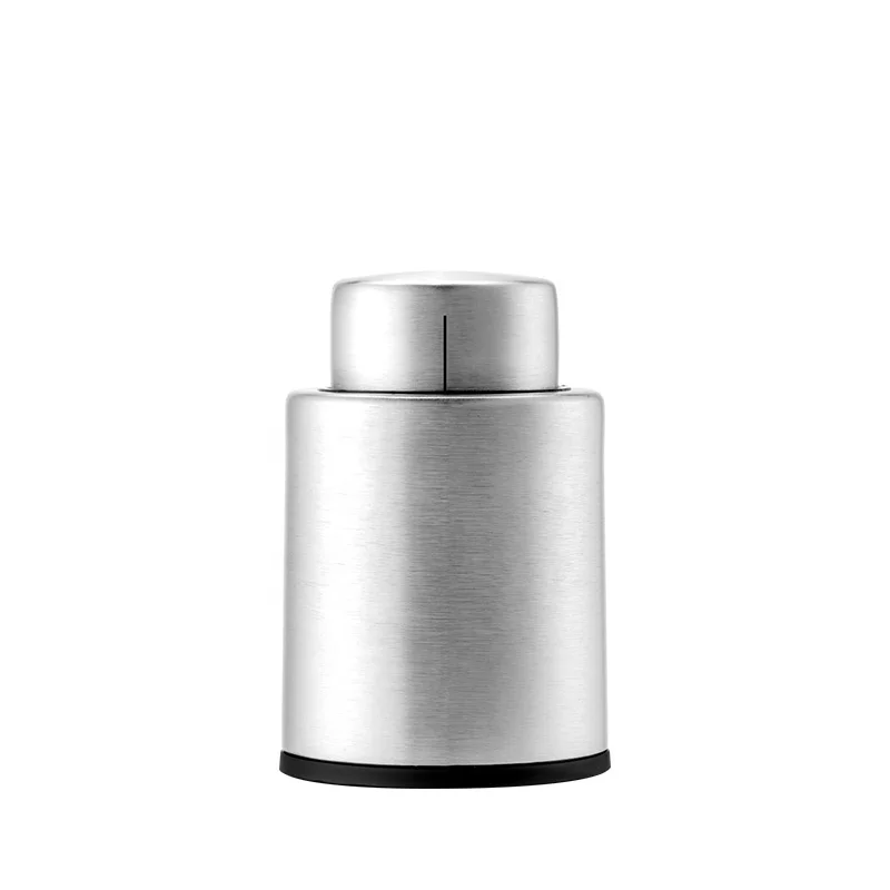

Vacuum Wine Bottle Stoppers,Stainless Steel Wine Bottle Plug with Silicone with Time Scale Best Gift Accessories, Black.other color