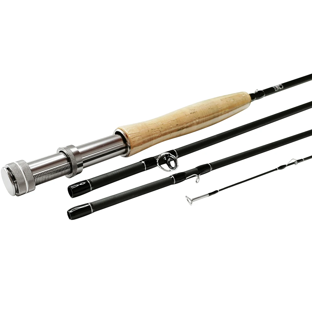 

Newbility high quality 4 sections 9ft carbon fly fishing rods, Black