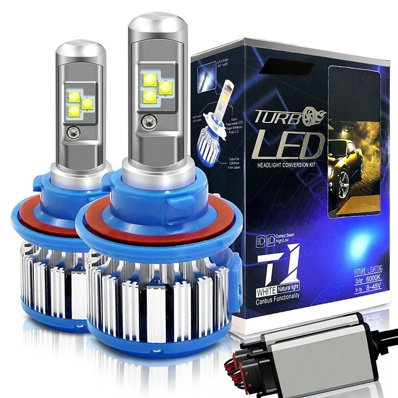 

T1 turbo LED 8000LM H4 Car Headlight H1 H3 9005 9006 H7 H8 H9 H10 H11 9012 880 881 High power led