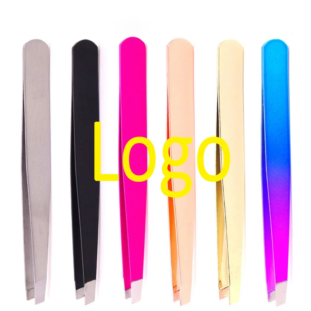 

MP015 Private Logo Eyebrow Trimmer False Eyelash Tweezers Eyebrow Tweezers Face Hair Removal Clip Makeup tools