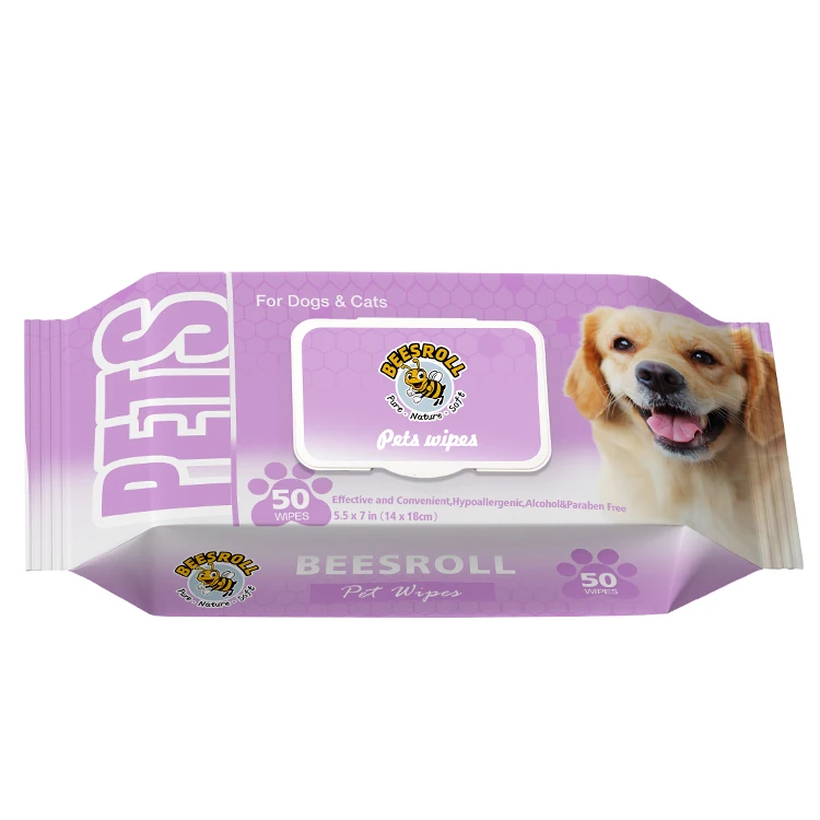 

Beesroll Pet Finger Paw Wipes for Dogs & Cats Cleansing Grooming & Deodorizing Hypoallergenic Thick Wipes