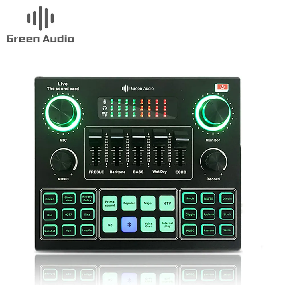 

GAX-V9 Live Sound Card Audio Interface Adjustable Audio Mixer