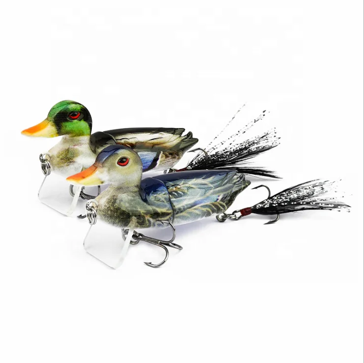 

7cm10g jointed swim bait lures floating fishing duck lure with 3d print, 5 colors