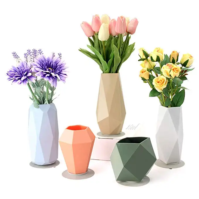 

2020 Hot Selling Silicone Flowers Pots Macetas UNBreak Durable Silicone Vase Molds Flower Vases Plant With Strong Suction, Picture