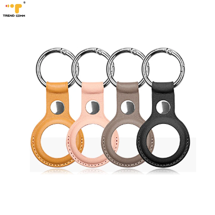 

Anti-Drop Classical PU Protective Cover Buckle Keychain Accessories GPS Airtag Leather Kids