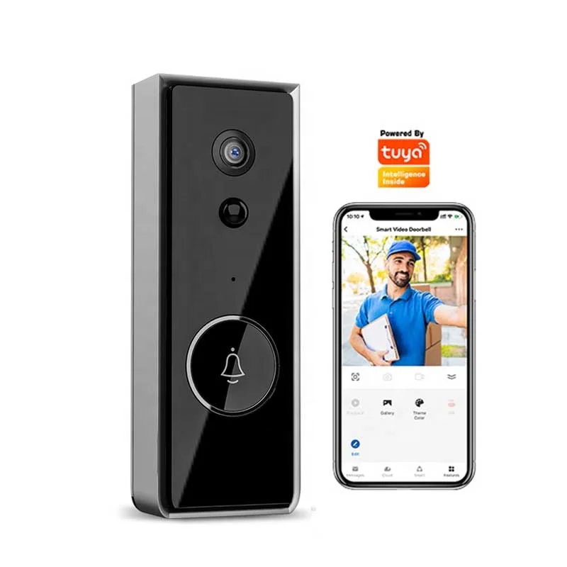 

Tediton Night Vision Tuya Wifi Low Power Smart Video Door Bell Camera for Monitor Remotely Intercoms Phone