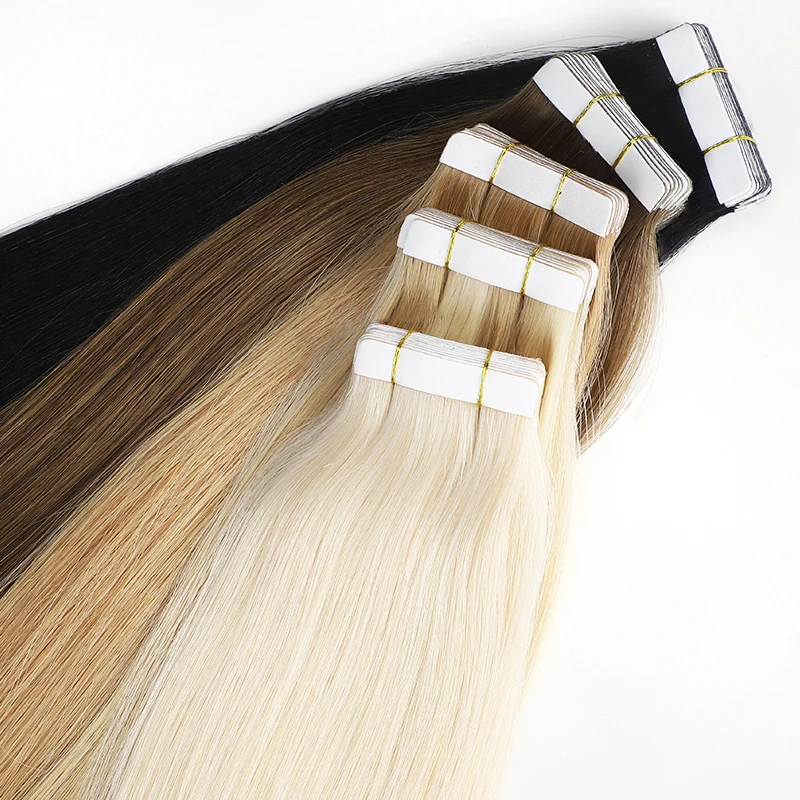 

Wholesale Brazilian natural hair extension human Seamless bone Straight Virgin Blonde 100% Remy Hair Extension Tape In Vendors