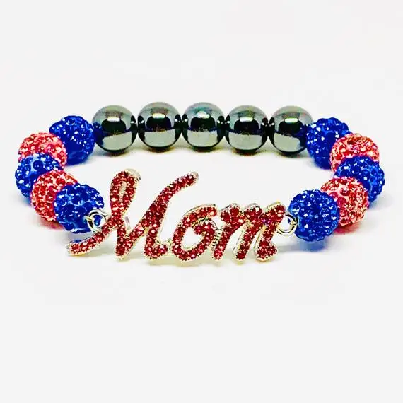 

Greek Sorority Gift Rhinestone Jack and Jill Charm Bracelet / Jack and Jill Pearl Bracelet, Customized color