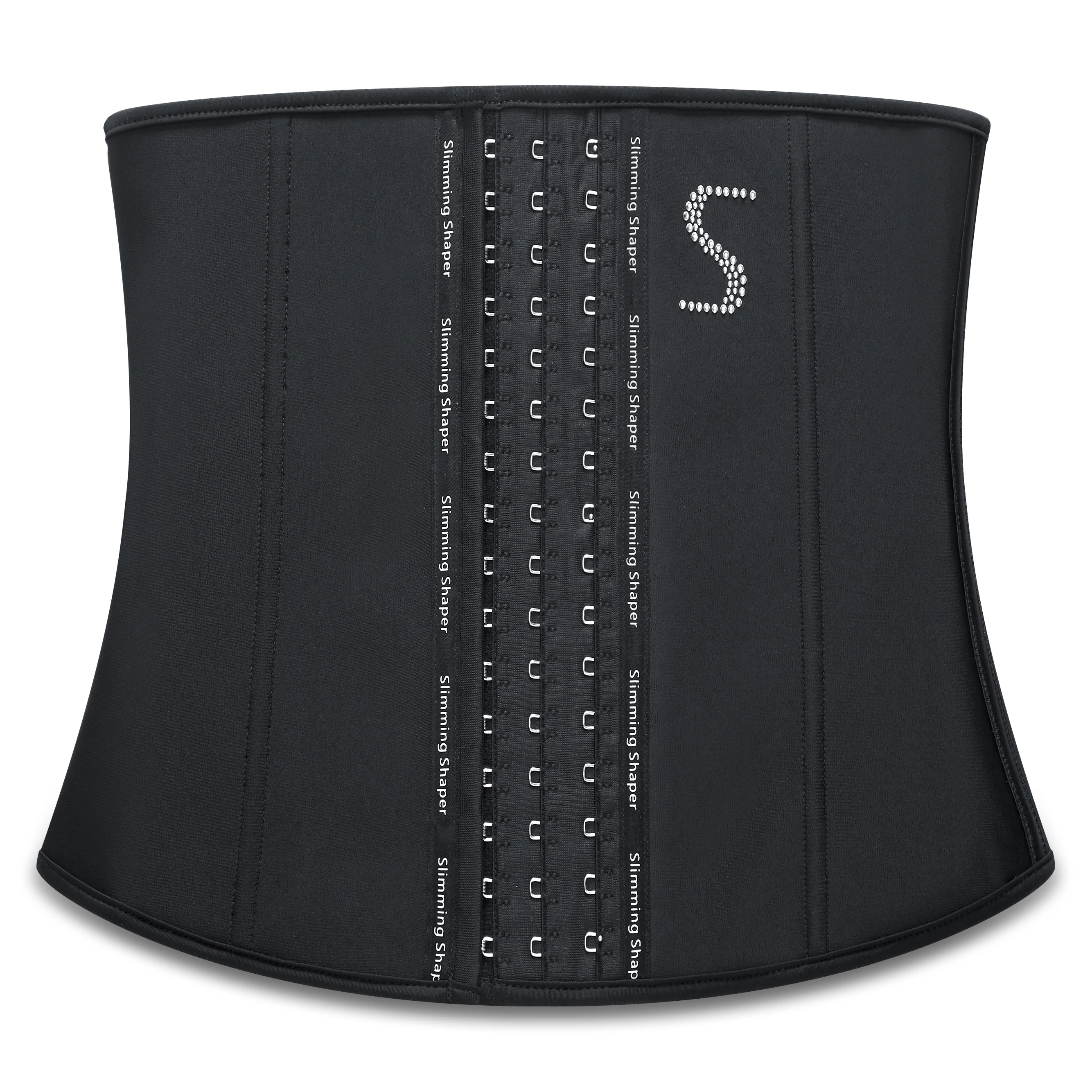 

Women Postpartum Body Shaping Belts Latex Corset Slimmer Waist Trainer Belt, Black